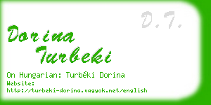 dorina turbeki business card