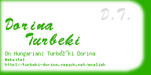 dorina turbeki business card